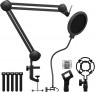 GMS-02 - SOPORTE DE MICRO + ANTIPOP GUITTO EN FLEXO 35 cm BRAZO
