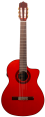 F90-R-EQ - GUITARRA FLAMENCA AMPLIFICADA  CUTAWAY JOSE GOMEZ SICOMORO TAPA SOLIDA ROJA MODELO 2025