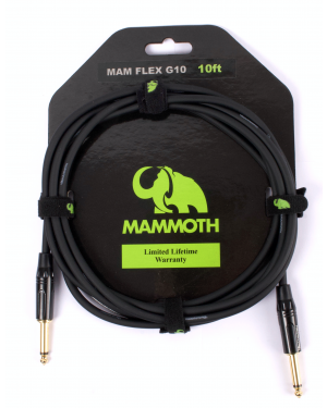 MAM-FLEX-G10 - CABLE PARA GUITARRA PROFESIONAL MAMMOTH 10FT RECTO -RECTO CABLE SOMMER